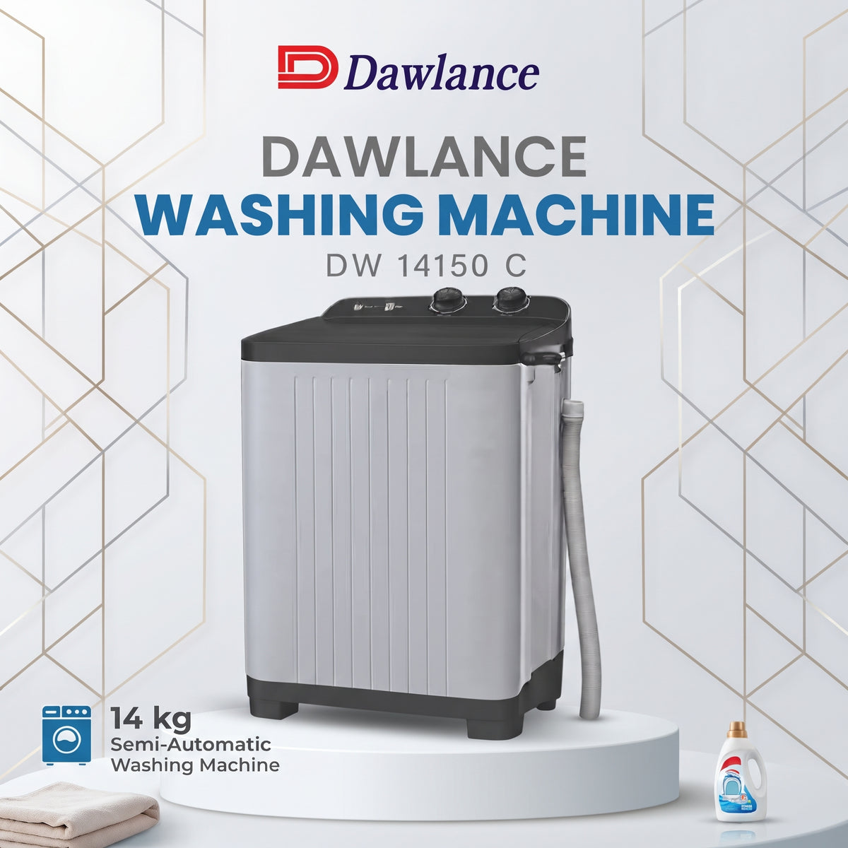 Dawlance DW 14150 Twin Tub Washing Machine Front View