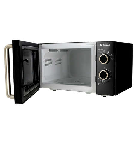 Dawlance DW-374 Silver Heating Microwave Oven Open Door Angle View