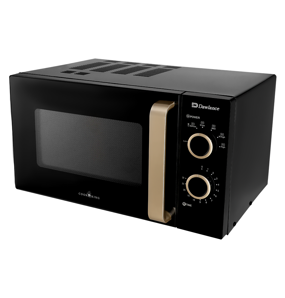 Dawlance DW-374 Silver Heating Microwave Oven Perspective Angle View