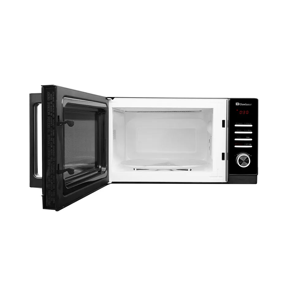 Dawlance DW-393 G grilling microwave oven door open