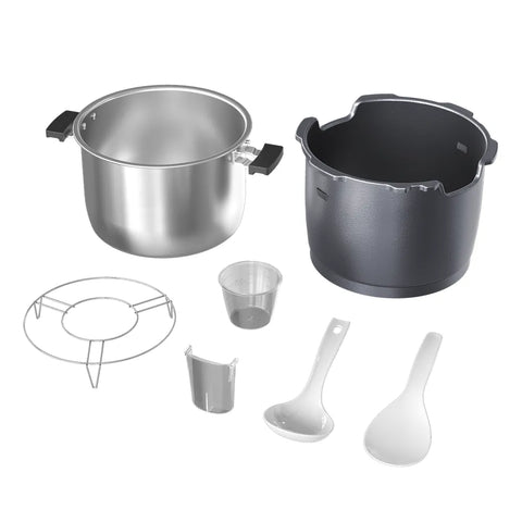 Dawlance DWMC 5511 Electric Multicooker - stainless steel pot, metal stand and steamer accessories | ShandaarBuy