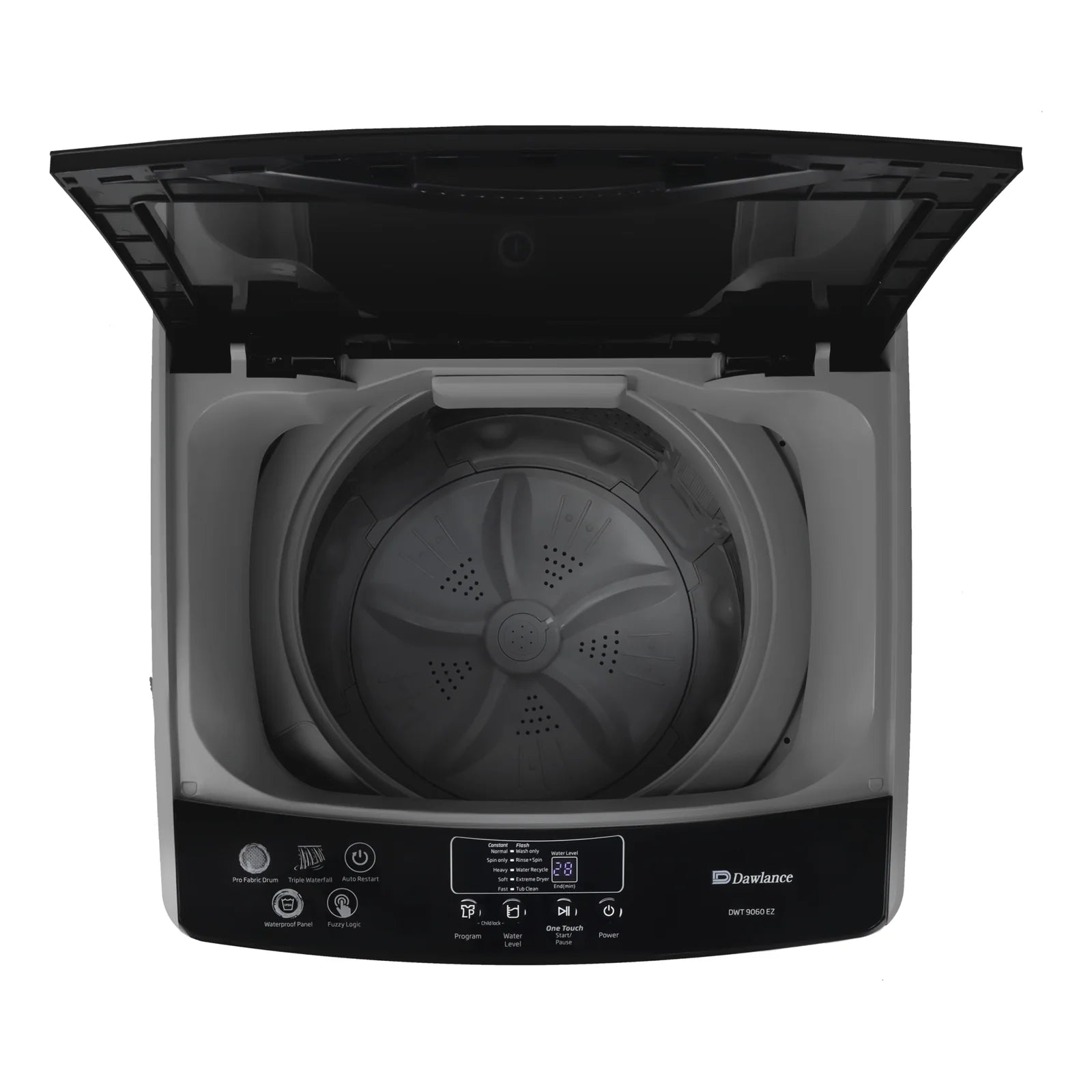 Dawlance DWT 9057 EZ Platinum Grey Top Load Washing Machine - control panel