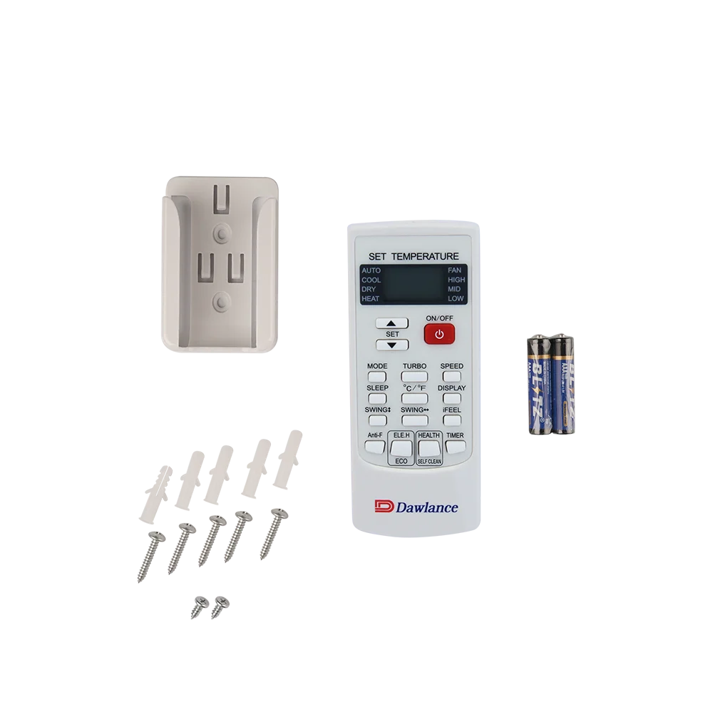 Dawlance Elegance X 1 Ton AC remote holder and accessories