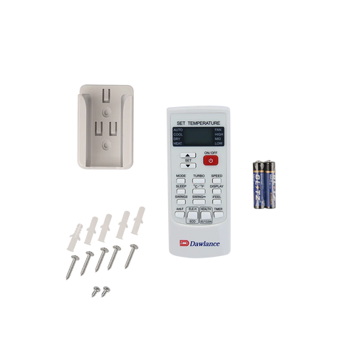 Dawlance Elegance X 1 Ton AC remote holder and accessories
