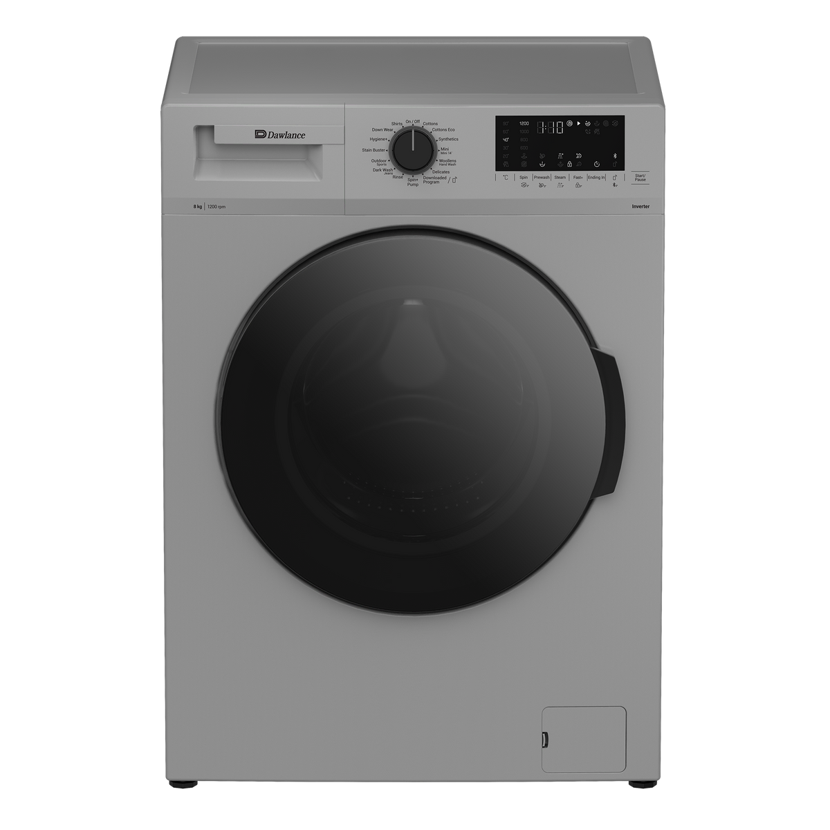 Dawlance DWF 8201 S INV front load washing machine control panel and door