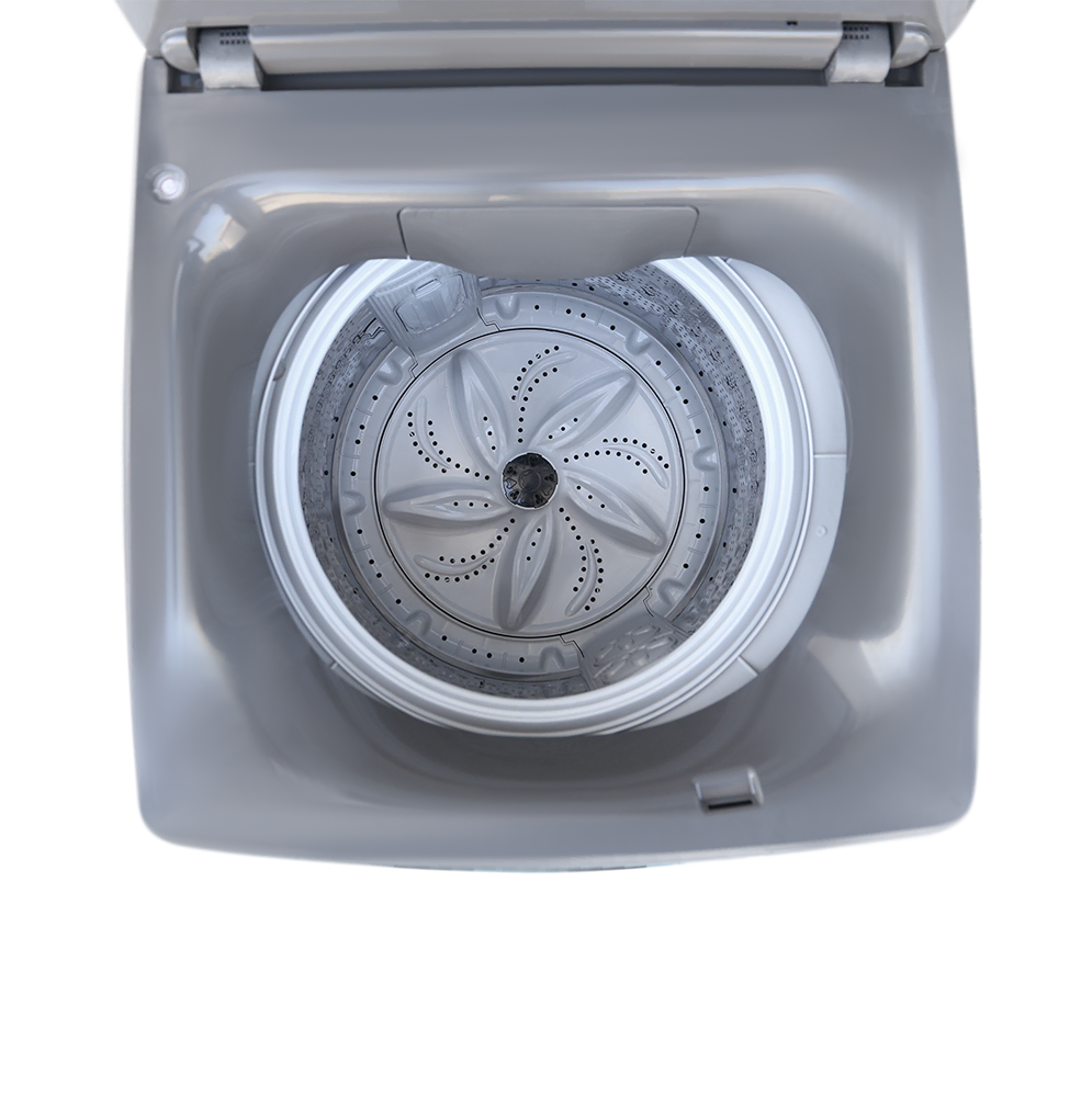Dawlance DWT 1006 Mystic Grey drum viewed from open lid