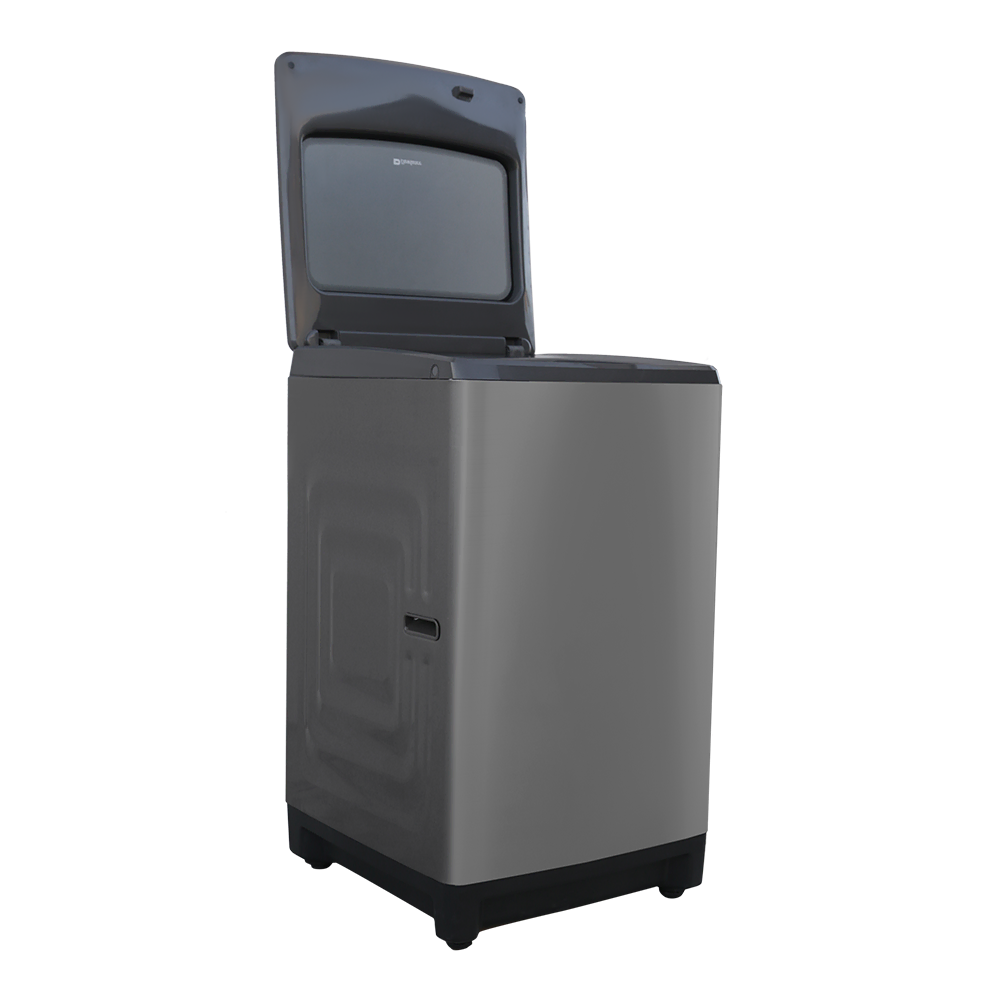 Dawlance DWT 1006 Mystic Grey top load washing machine with lid open
