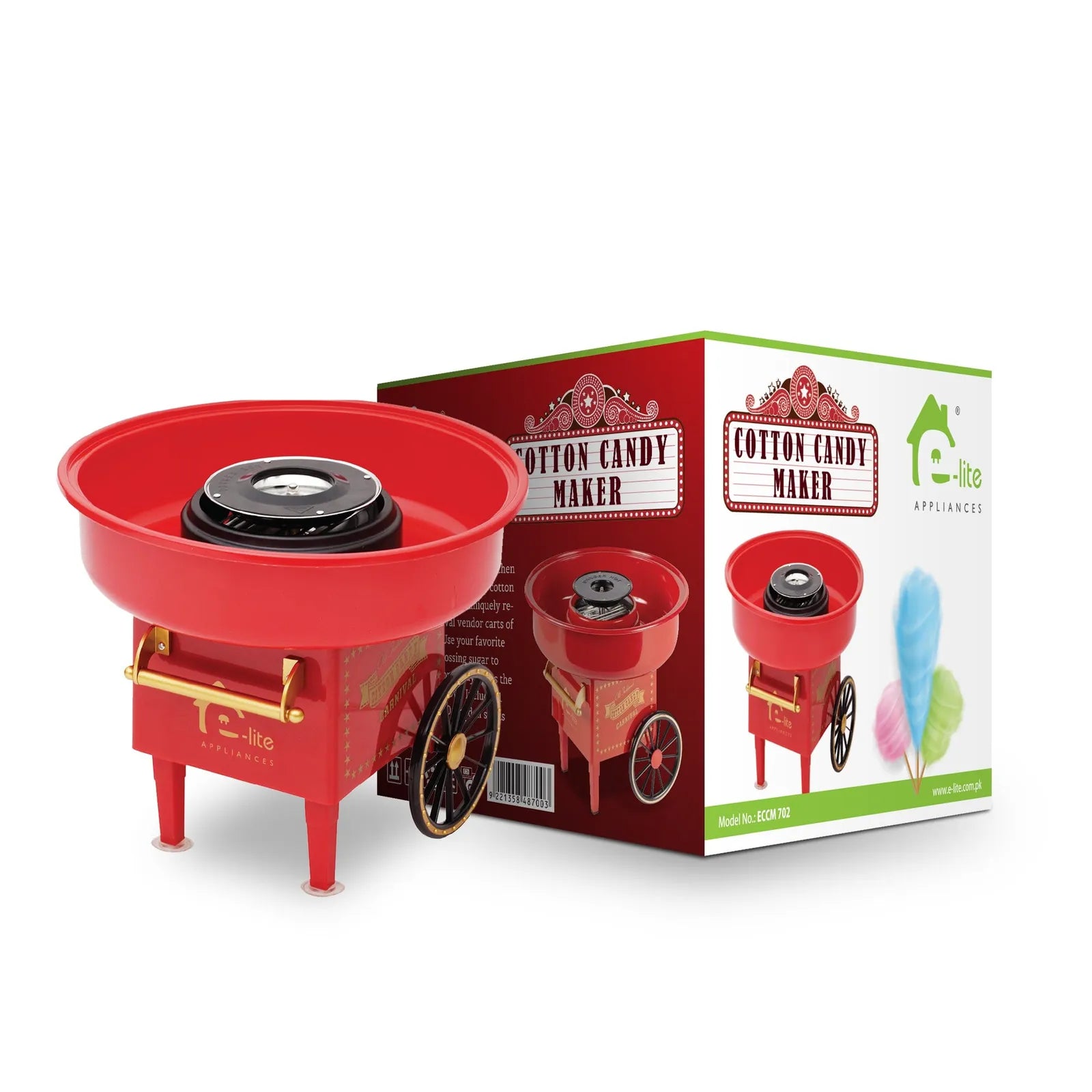 Elite ECCM-702 side view | Elite ECCM-702 Cotton Candy Maker | ShandaarBuy