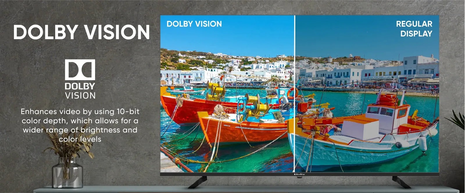 EcoStar 75" CX-75M980 4K QD Mini LED Google TV feature view
