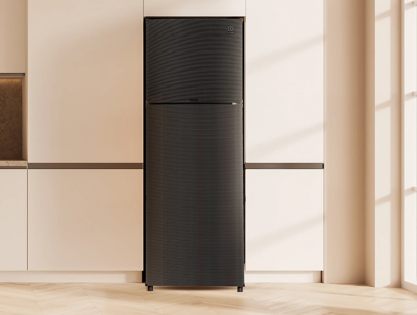Electrolux ELR-330 INV GDC Direct Cool Inverter Top Mount Refrigerator 310L - Linear Impression - closed door lifestyle view
