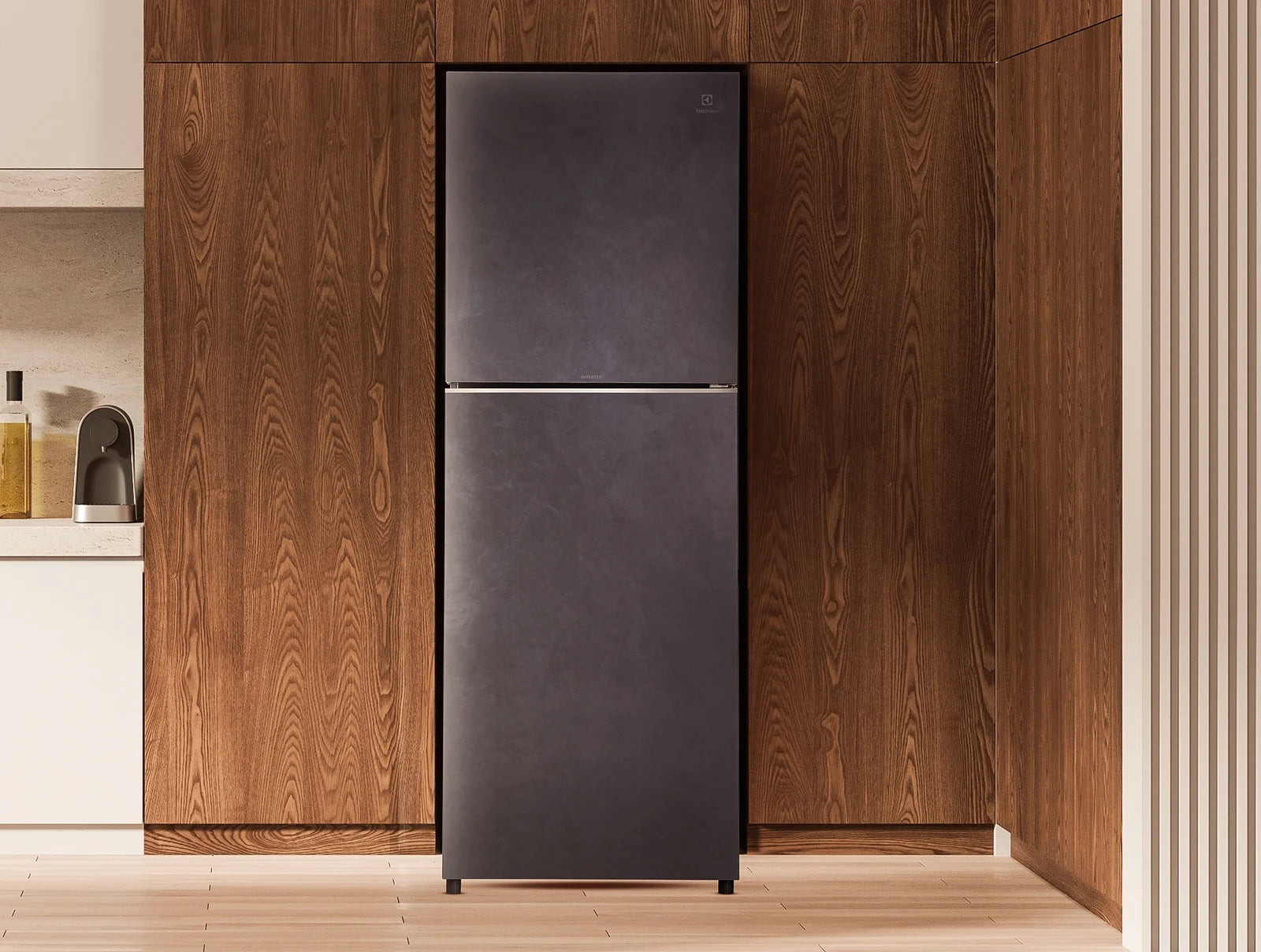 Electrolux ELR-460 INV GDF Direct Cool Inverter Top Mount Refrigerator 408L - Koriyan Glass - closed door lifestyle view