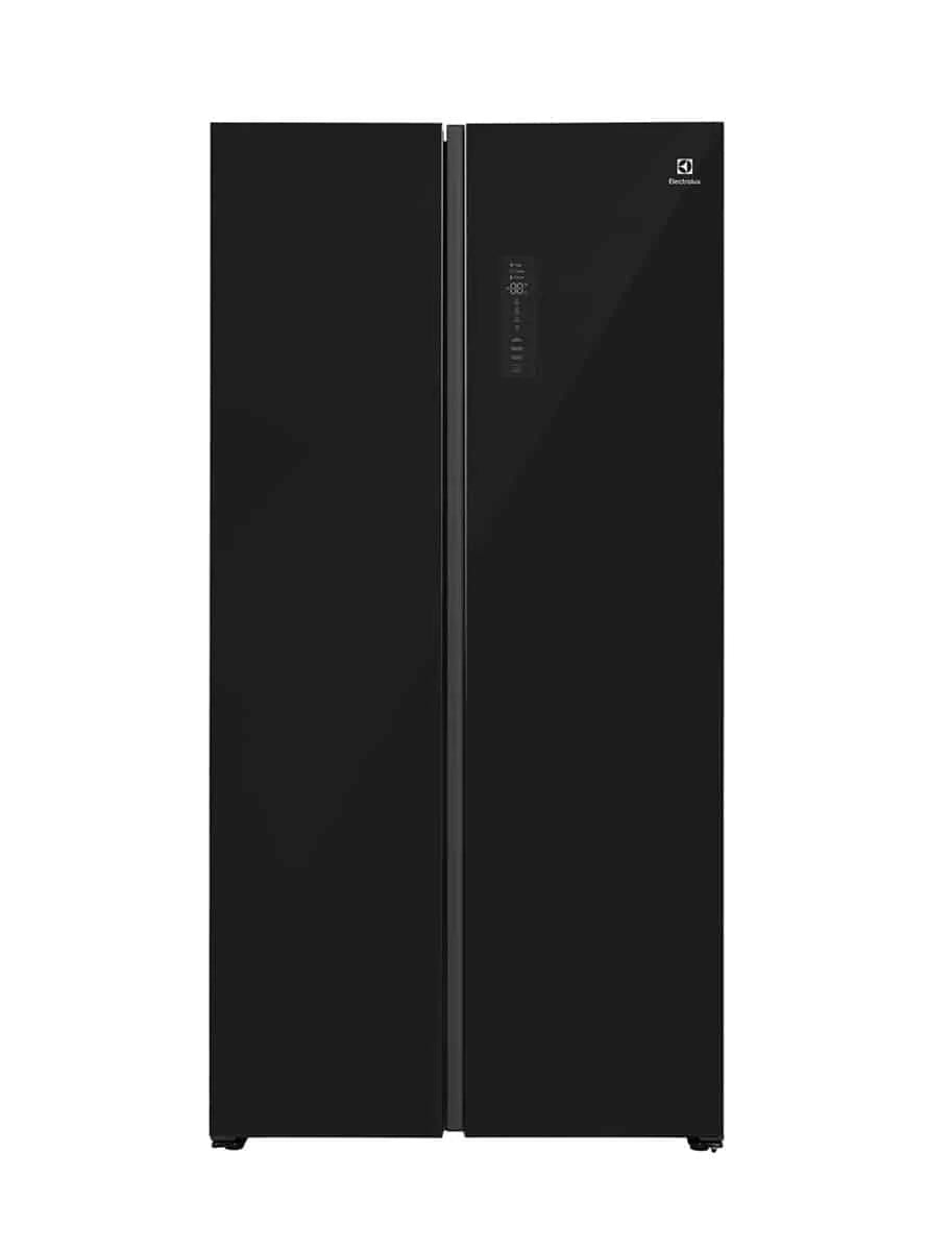 Electrolux ELR-ISBS 581 BG Side by Side No Frost Inverter Refrigerator 581L - Black Glass - front view