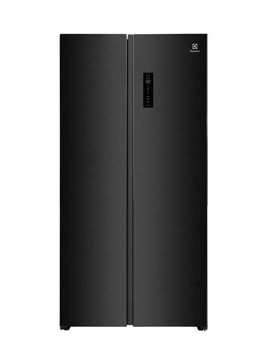 Electrolux ELR-ISBS 581 BV Side by Side No Frost Inverter Refrigerator 581L - Black - front view