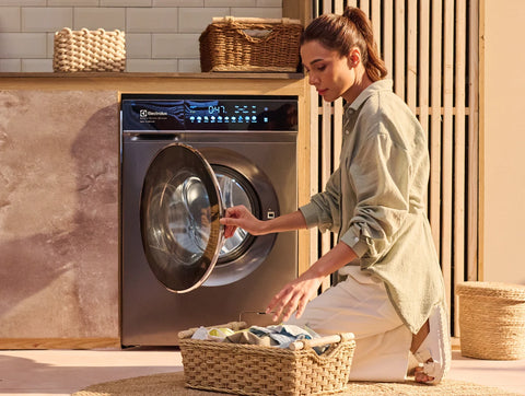 Electrolux ELWM-FL100 D G INV 10 kg Front Load Washer Dryer Inverter Fully Automatic - Black - lifestyle laundry view