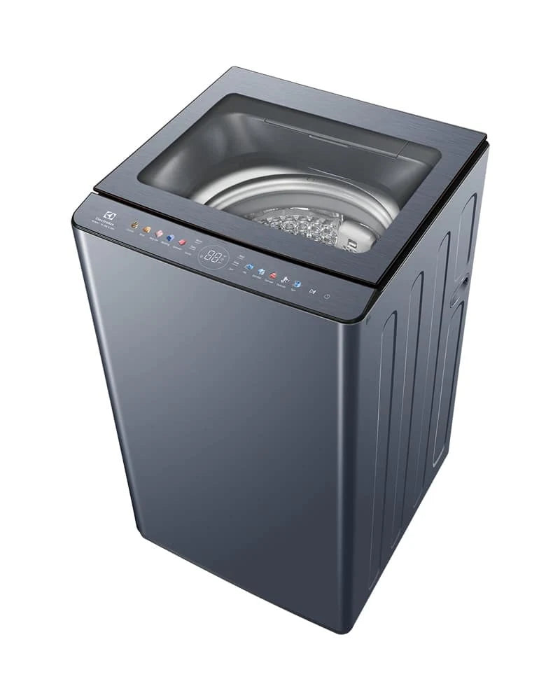Electrolux ELWM-TL100 G INV Top Load Inverter Fully Automatic Washing Machine - Metal Blue - front view