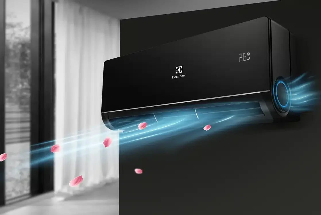 Electrolux Lux Air 24K 2 Ton T3 Inverter Split AC Heat & Cool - Black - ScentBreeze airflow view