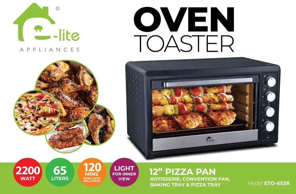 Elite ETO-653R side view | Elite ETO-653R 65 Litre Oven Toaster | ShandaarBuy