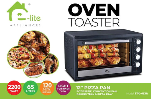 Elite ETO-653R side view | Elite ETO-653R 65 Litre Oven Toaster | ShandaarBuy