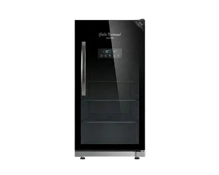 Gaba National GNR-2507 Inverter G.D Glass Double Door Refrigerator – Black – front view