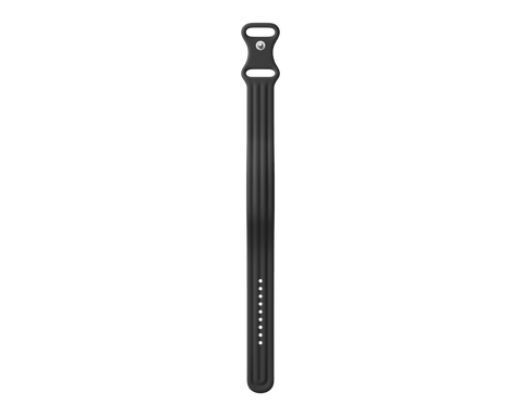 Google Fitbit Air Obsidian Active Band unfurled showing buckle and adjustment holes