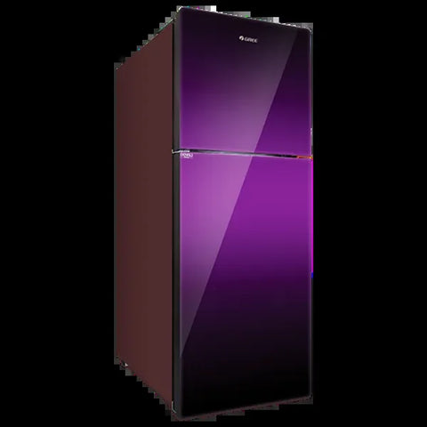 Gree GR-D7680G Denali Glass Door Refrigerator 340 Litres – Purple – angle view