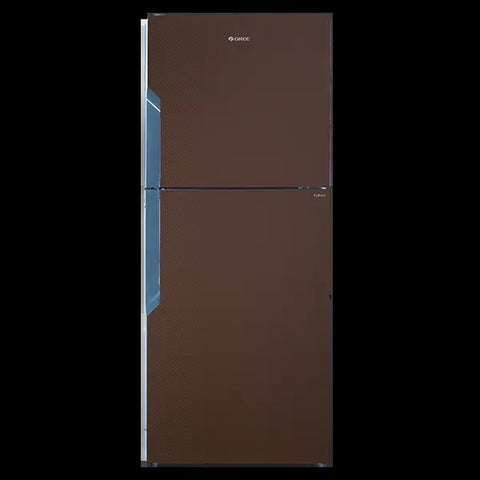 Gree GR-ES8768G Everest Glass Door Refrigerator 384 Litres – Brown Textured – angle view