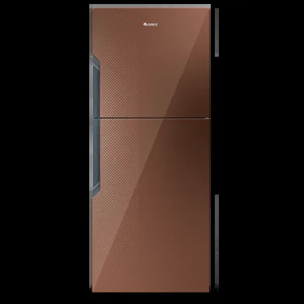 Gree GR-ES8768G Everest Glass Door Refrigerator 384 Litres – Brown Textured – front view