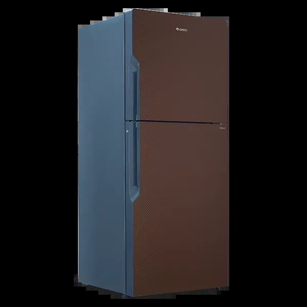 Gree GR-ES8768G Everest Glass Door Refrigerator 384 Litres – Brown Textured – open view