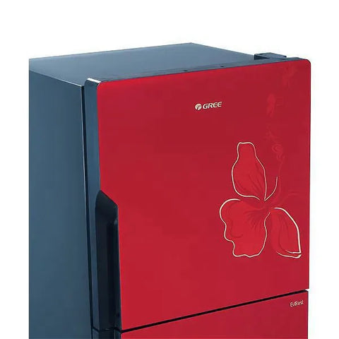 Gree GR-ES8890G Everest Glass Door Refrigerator 445 Litres – Red Floral – open view