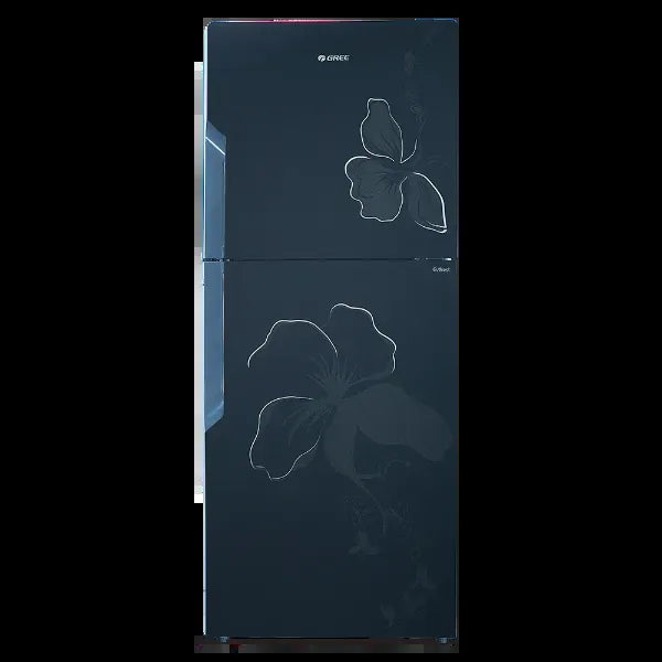 Gree GR-ES9978G Everest Glass Door Refrigerator 489 Litres – Black Floral – front view