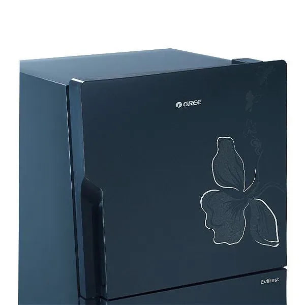 Gree GR-ES9978G Everest Glass Door Refrigerator 489 Litres – Black Floral – interior view