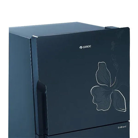 Gree GR-ES9978G Everest Glass Door Refrigerator 489 Litres – Black Floral – interior view