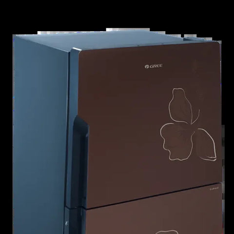 Gree GR-ES9978G Everest Glass Door Refrigerator 489 Litres – Brown Floral – open view
