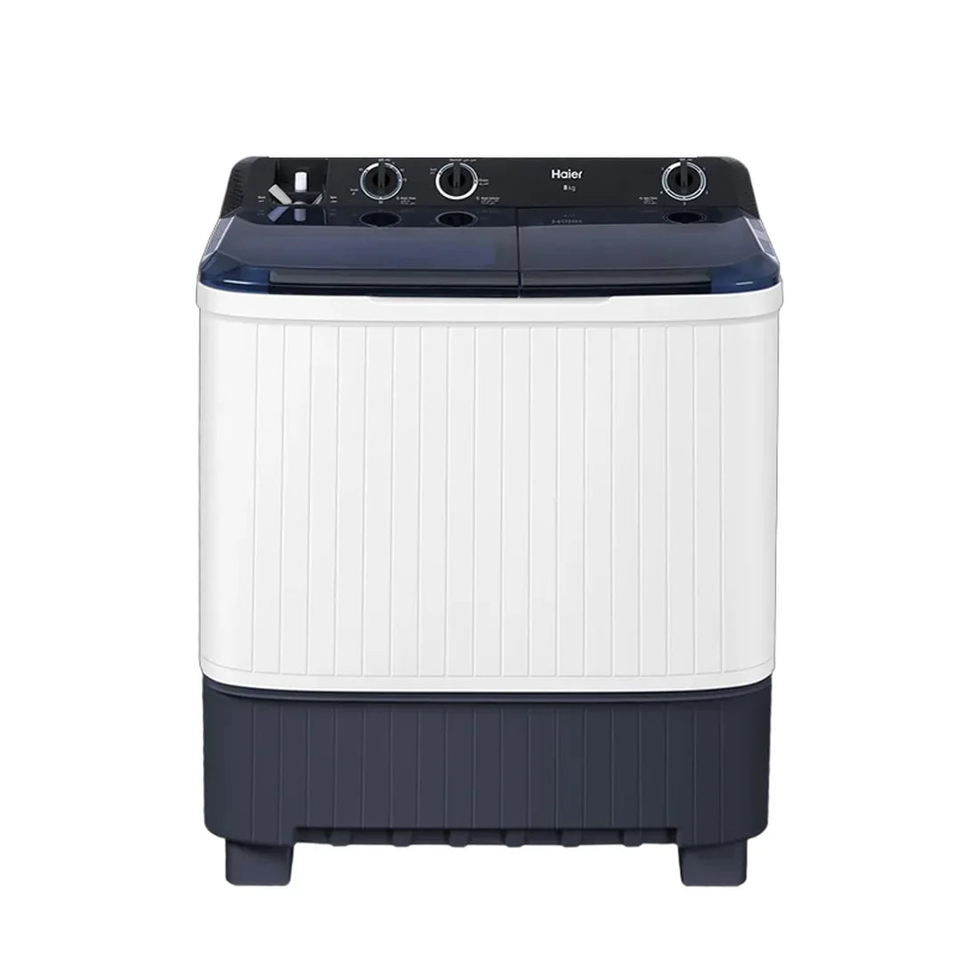 Haier HWM 100-1217 10KG Semi Automatic Twin Tub Washing Machine - front view