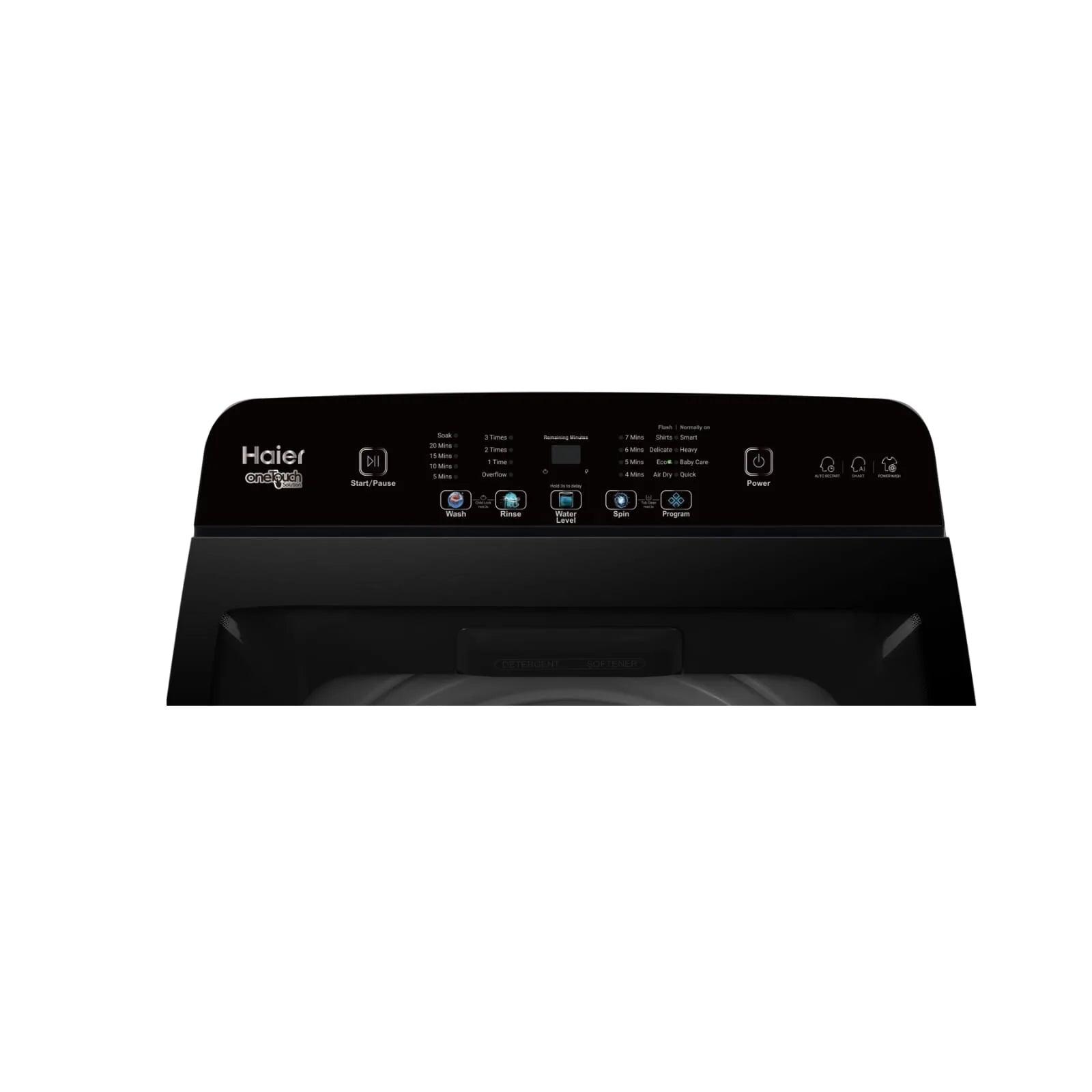 Haier HWM 110-688S8 11KG Top Load Fully Automatic Washing Machine - control panel close-up