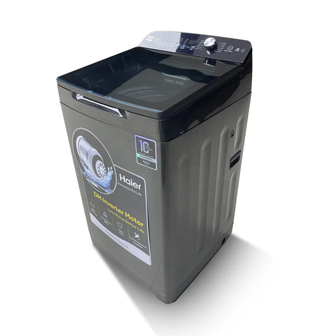 Haier HWM 130-B699S8 13KG Top Load Fully Automatic Washing Machine - angled view, lid open