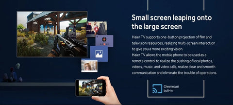 Haier 40" H40K85FFX LED Full HD Google TV side view