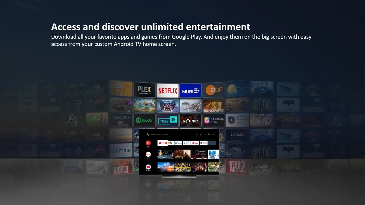 Haier 40" H40K85FFX LED Full HD Google TV stand view