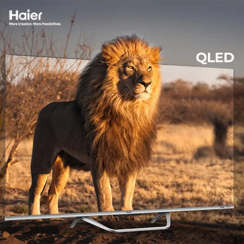 Haier 65" H65S800UX PRO QLED 4K Google TV side view