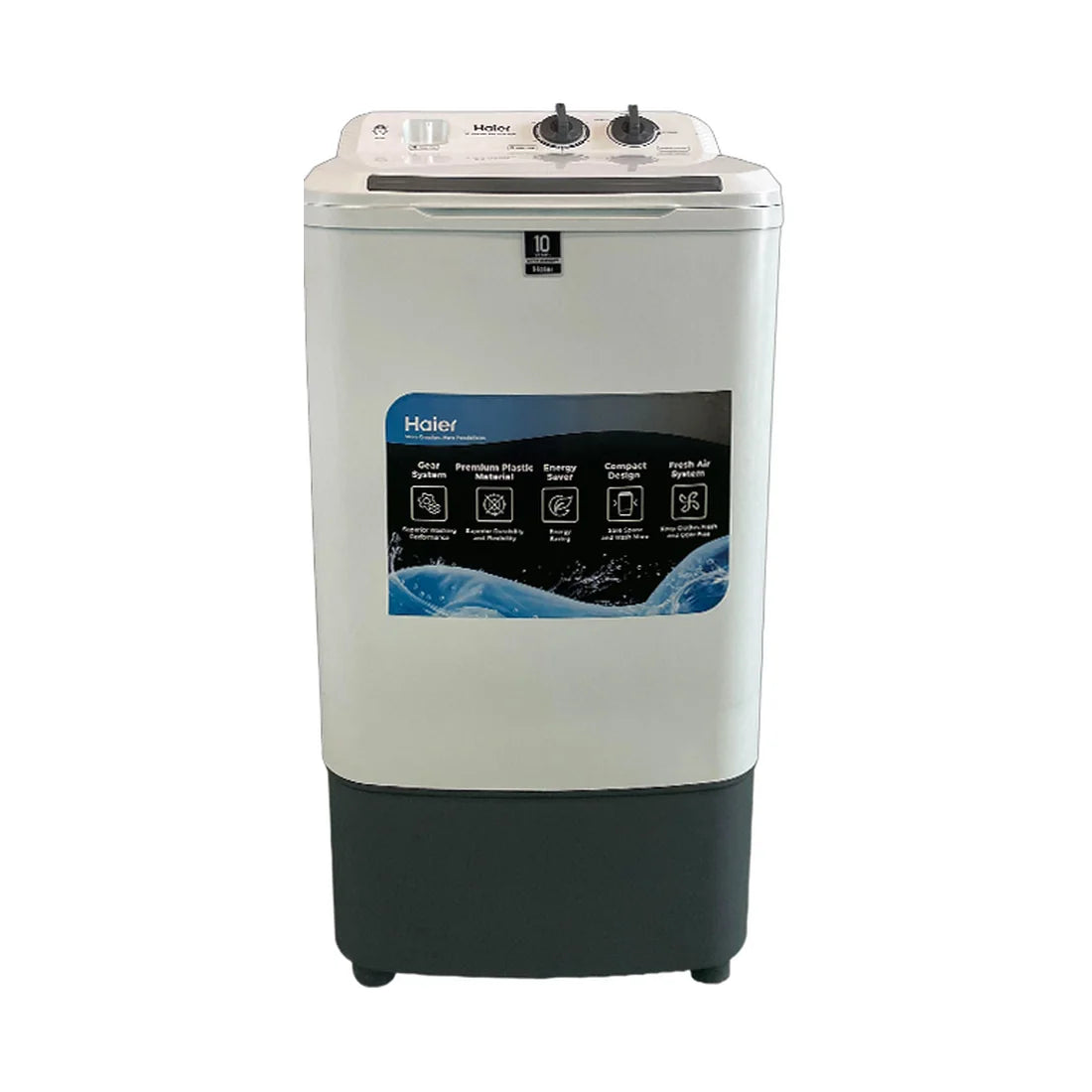 Haier HWM 80-1217E 8KG Single Tub Semi Automatic Washing Machine - front view