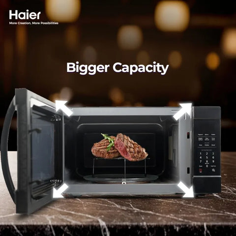 Haier HMN-62MX80 Black solo microwave oven official photo 3