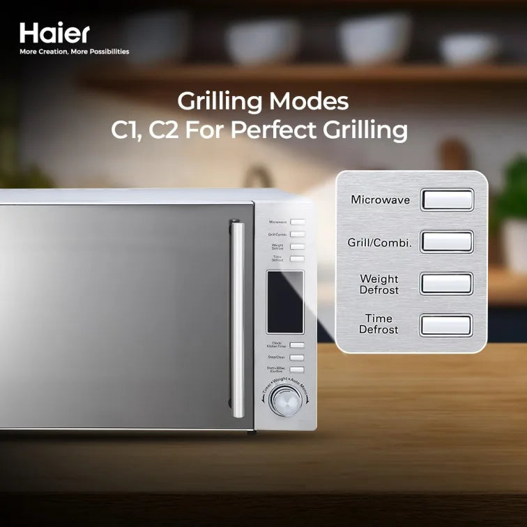 Haier HMW-32300S Silver grill microwave oven official photo 4