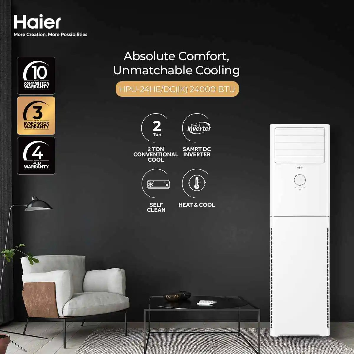 Haier HPU-24HE 2 Ton Floor Standing AC product image