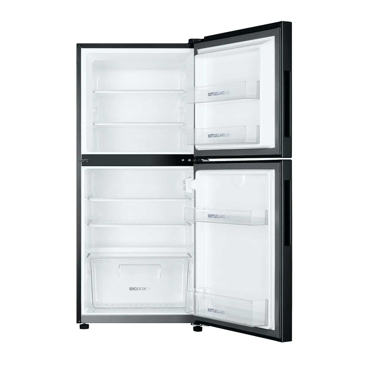 Haier HRF-216EPR E-Star Glass Door Refrigerator – Red Glass interior view