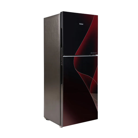 Haier HRF-246IPRA Smart Inverter Refrigerator – Red angle view