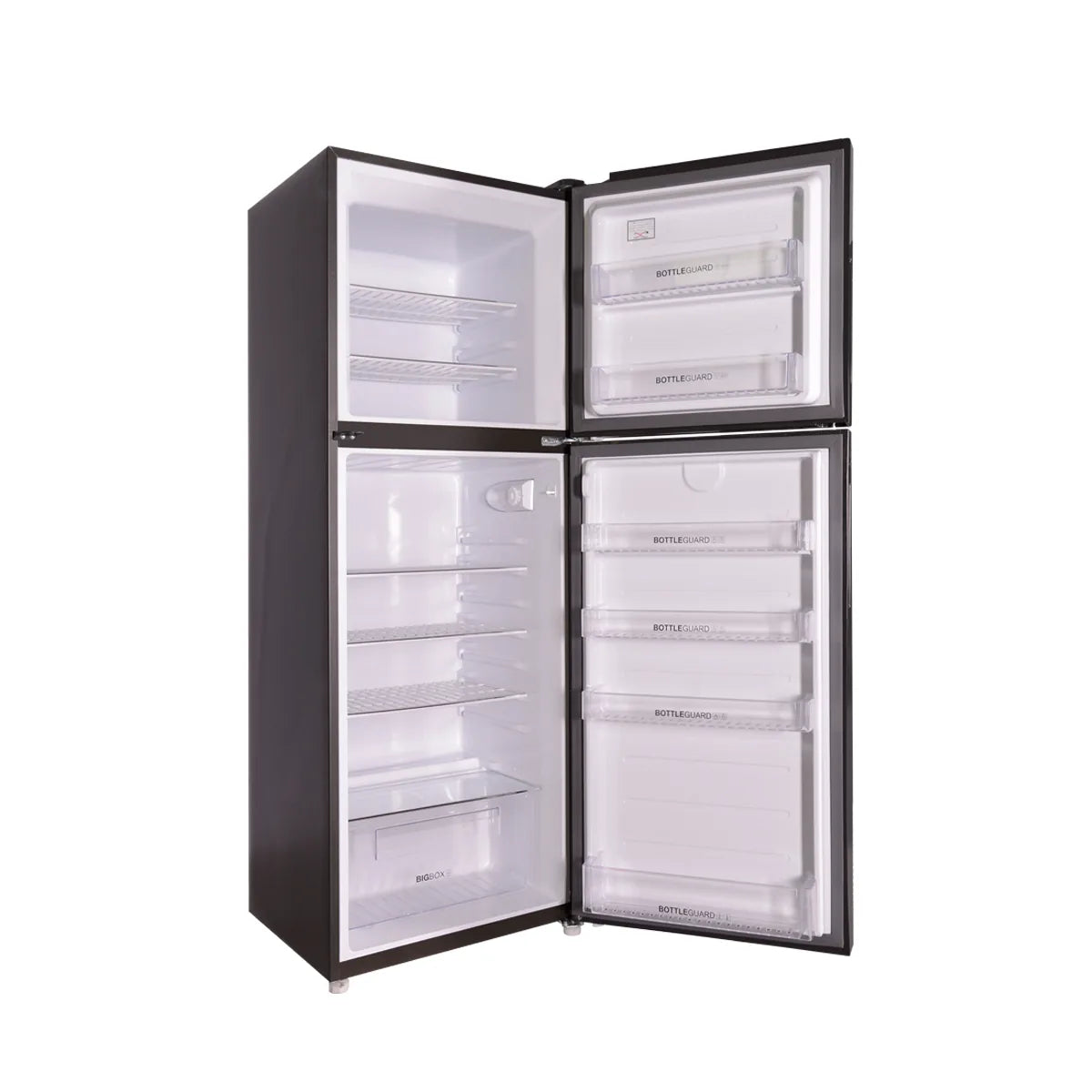 Haier HRF-276EPR E-Star Glass Door Refrigerator – Red Glass side view