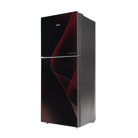 Haier HRF-276IPRA Smart Inverter Refrigerator – Red angle view