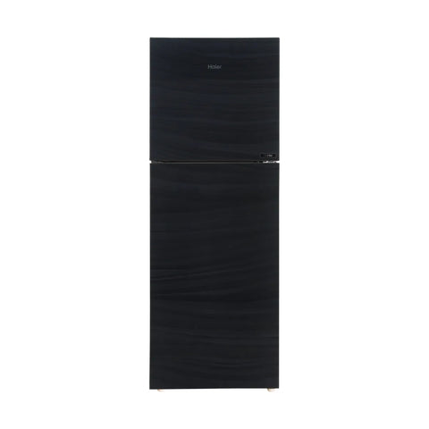 Haier HRF-316EPB E-Star Glass Door Refrigerator – Black Glass front view