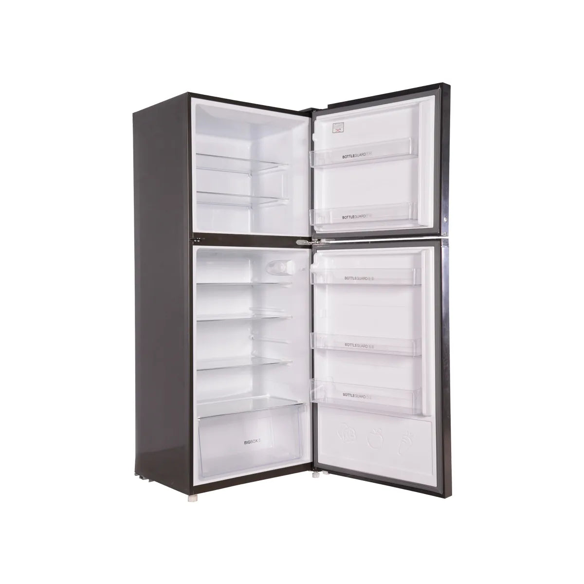 Haier HRF-316EPB E-Star Glass Door Refrigerator – Black Glass side view