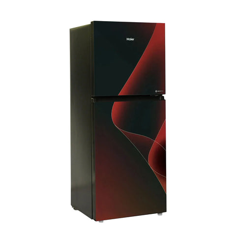 Haier HRF-316IPRA Smart Inverter Refrigerator – Red angle view